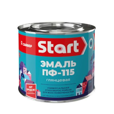 Эмаль ПФ-115 белая 0,8 кг (Start, Сайвер)