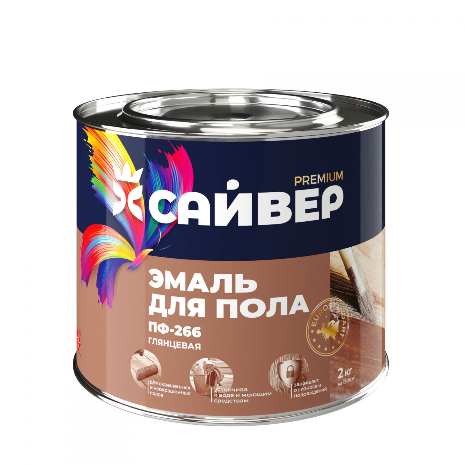 Эмаль ПФ-266 вишневая (Сайвер)